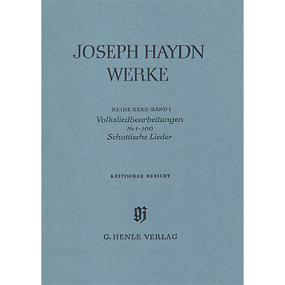 G. Henle Verlag Arrangements of Folk Songs - Scottish Songs No. 1-100 Henle Edition Series Hardcover