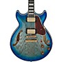 Ibanez Artcore Expressionist AM93QA Semi-Hollow Electric Guitar - Jet Blue Burst