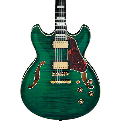 Ibanez Artcore Expressionist AS93FM Electric Guitar Transparent Moss Green