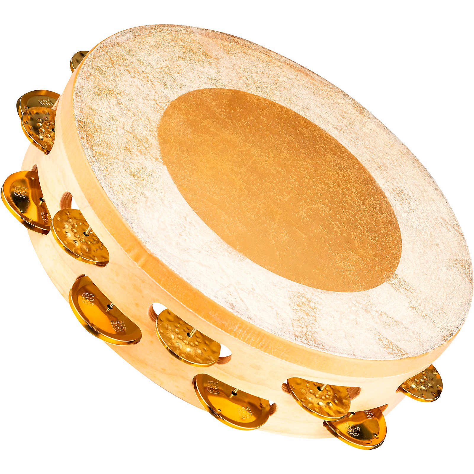 Meinl Artisan Edition CalfSkin Tambourine Two Rows Solid Brass Jingles