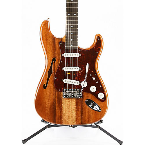 Artisan Stratocaster Thinline Roasted Ash Body With Flame Koa Top Electric Guitar