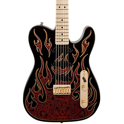 Fender Artist Series James Burton Telecaster Electric Guitar Condition 2 - Blemished Red Paisley Flames 197881171612