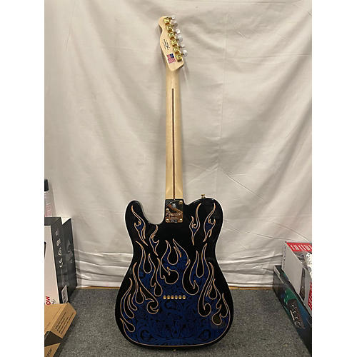 Fender Artist Series James Burton Telecaster Solid Body Electric Guitar BLUE PAISLEY FLAMES