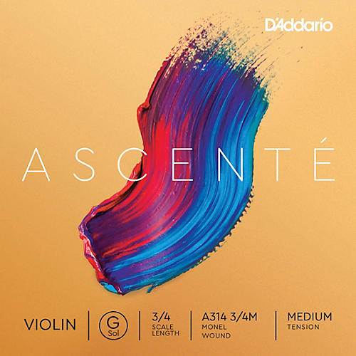 D'Addario Ascente Violin G String 4/4 Size, Medium