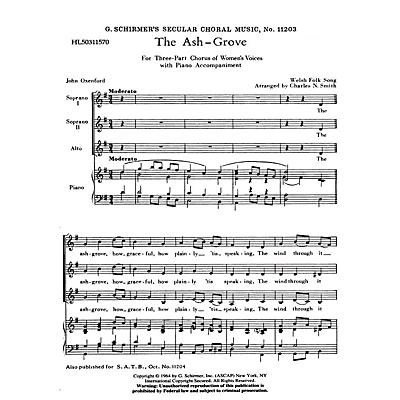 G. Schirmer Ash Grove  Welsh Folk Song SSA composed by Welsh Folk Song
