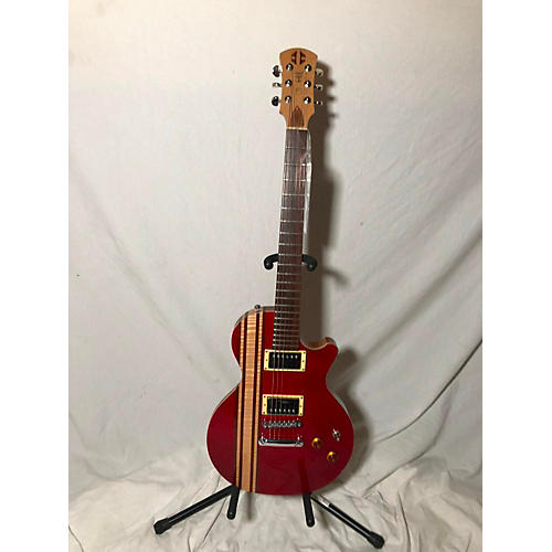 CMG Guitars Ashlee Ltd Editon Solid Body Electric Guitar red and stripes