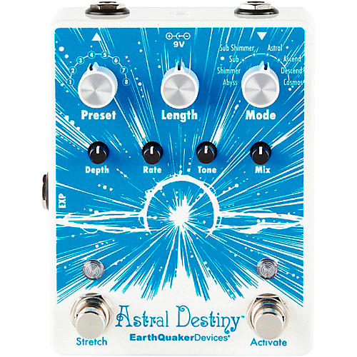 Earthquaker Devices Astral Destiny Modulated Octave Reverb Effects Pedal Cyan