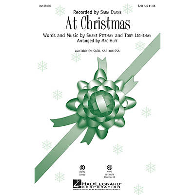 Hal Leonard At Christmas SAB by Sara Evans arranged by Mac Huff