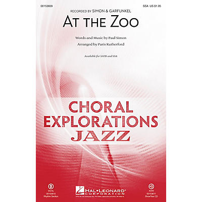 Hal Leonard At the Zoo SSA arranged by Paris Rutherford