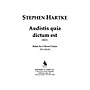 Lauren Keiser Music Publishing Audistis Quia Dictum Est: Motet for 4 Mixed Choirs (16 Voices) LKM Music Series by Stephen Hartke