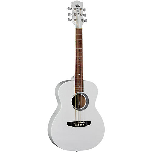 Luna Guitars Aurora Borealis 3/4 Size Acoustic Guitar White Sparkle