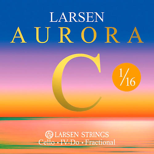 Larsen Strings Aurora Cello C String 1/16 Size, Medium Tungsten, Ball End