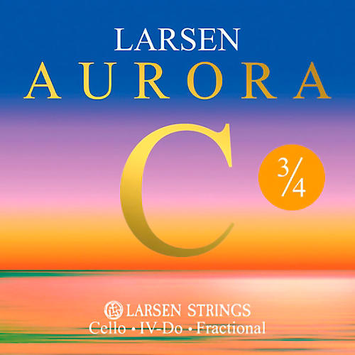 Larsen Strings Aurora Cello C String 3/4 Size, Medium Tungsten, Ball End