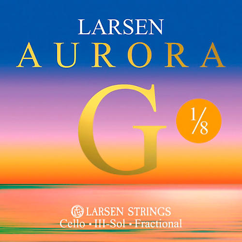 Larsen Strings Aurora Cello G String 1/8 Size, Medium Nickel, Ball End