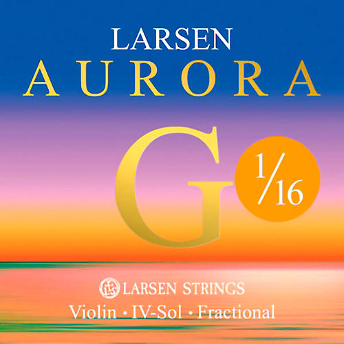 Larsen Strings Aurora Violin G String 1/16 Size Silver Wound, Medium Gauge, Ball End