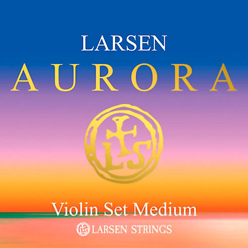 Larsen Strings Aurora Violin String Set 4/4 Size Medium Gauge, Ball End