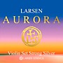 Larsen Strings Aurora Violin String Set 4/4 Size Silver D, Heavy Gauge, Ball End