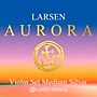 Larsen Strings Aurora Violin String Set 4/4 Size Silver D, Medium Gauge, Ball End