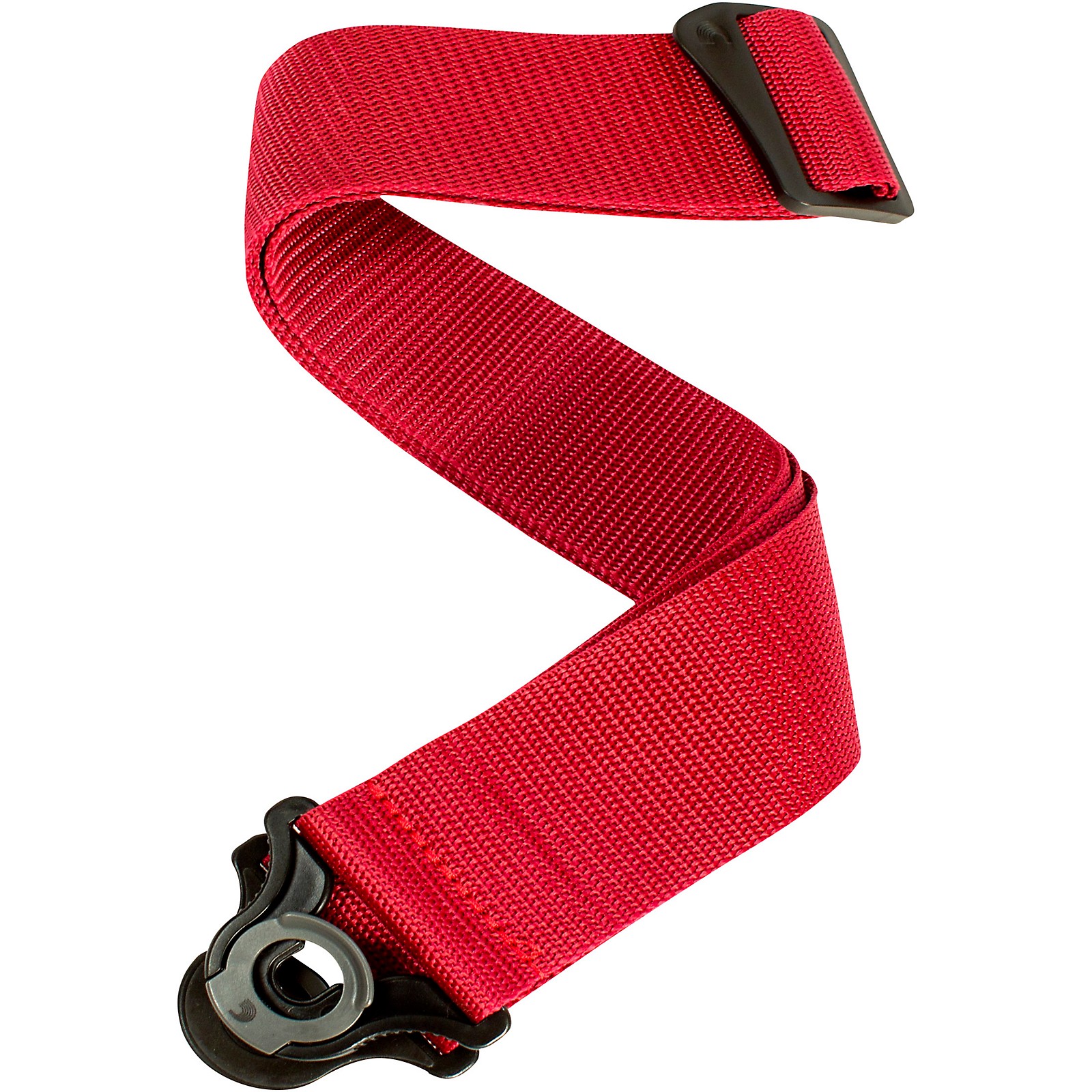 D'Addario Waves Auto Lock Guitar Strap Poly Red 2 in