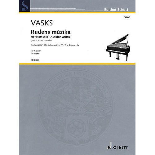 Autumn Music (quasi una sonata Piano Solo) Schott Series Softcover Composed by Peteris Vasks