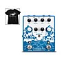 EarthQuaker Devices Avalanche Run V2 Reverb/Delay Effects Pedal and Octoskull T-Shirt Large Black