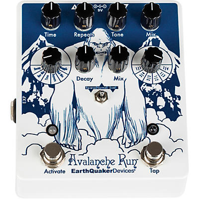 Earthquaker Devices Avalanche Run V2 Special Edition Attack of the Yeti Reverb/Delay Effects Pedal
