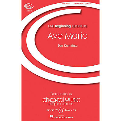 Boosey and Hawkes Ave Maria (CME Beginning SA with. opt. flute and chimes) SA composed by Dan Krunnfusz