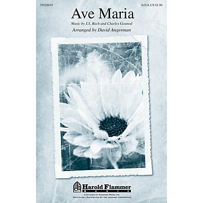 Shawnee Press Ave Maria SA with optional 2nd sop arranged by David Angerman