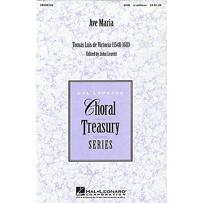 Hal Leonard Ave Maria (SATB a cappella) SATB a cappella arranged by John Leavitt