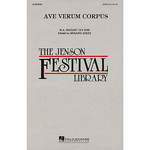 Hal Leonard Ave Verum Corpus SATB arranged by Benard Jones