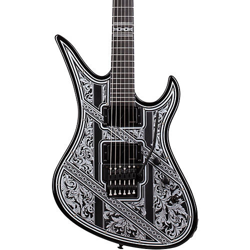 Schecter Guitar Research Avenger FR Przym Palladium Electric Guitar Gloss Black