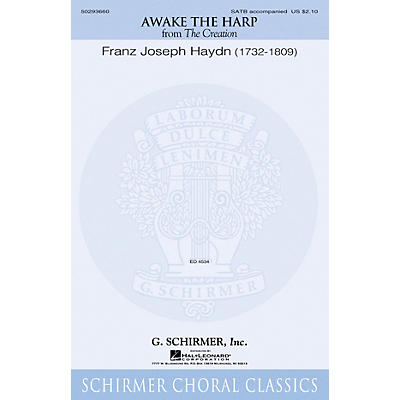 G. Schirmer Awake the Harp (from The Creation) SATB composed by Franz Joseph Haydn