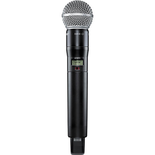 Shure Axient Digital ADX2FD/SM58 Wireless Handheld Microphone Transmitter With SM58 Capsule Band G57