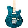 Ernie Ball Music Man Axis Premium One Piece Quilt Top Elecric Guitar Translucent BlueTranslucent Blue