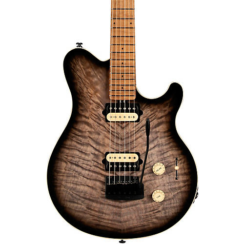 Ernie Ball Music Man Axis Super Sport Flame Top (satin) Electric Guitar Charcoal Cloud