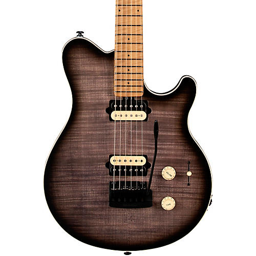 Ernie Ball Music Man Axis Super Sport Flame Top (satin) Electric Guitar Charcoal Cloud