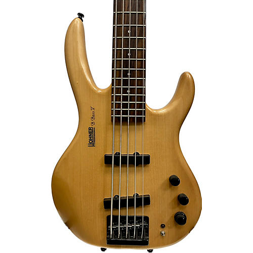 Hohner B BASS V Electric Bass Guitar Natural