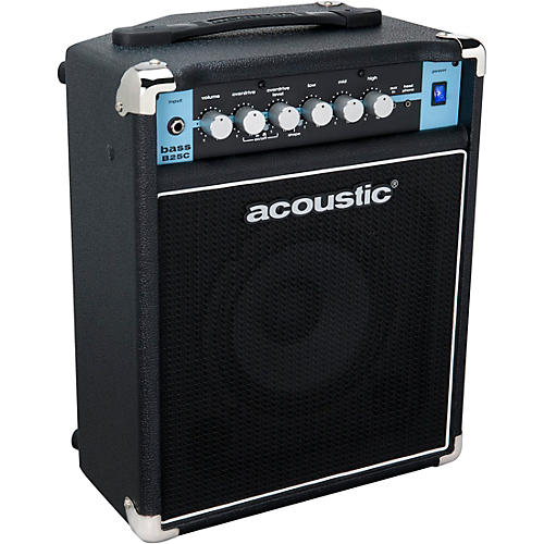 Acoustic B25C 1x8 25W Bass Combo With Tilt-Back Cab Black