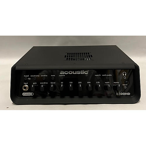 acoustic b300h 300w bass amp head