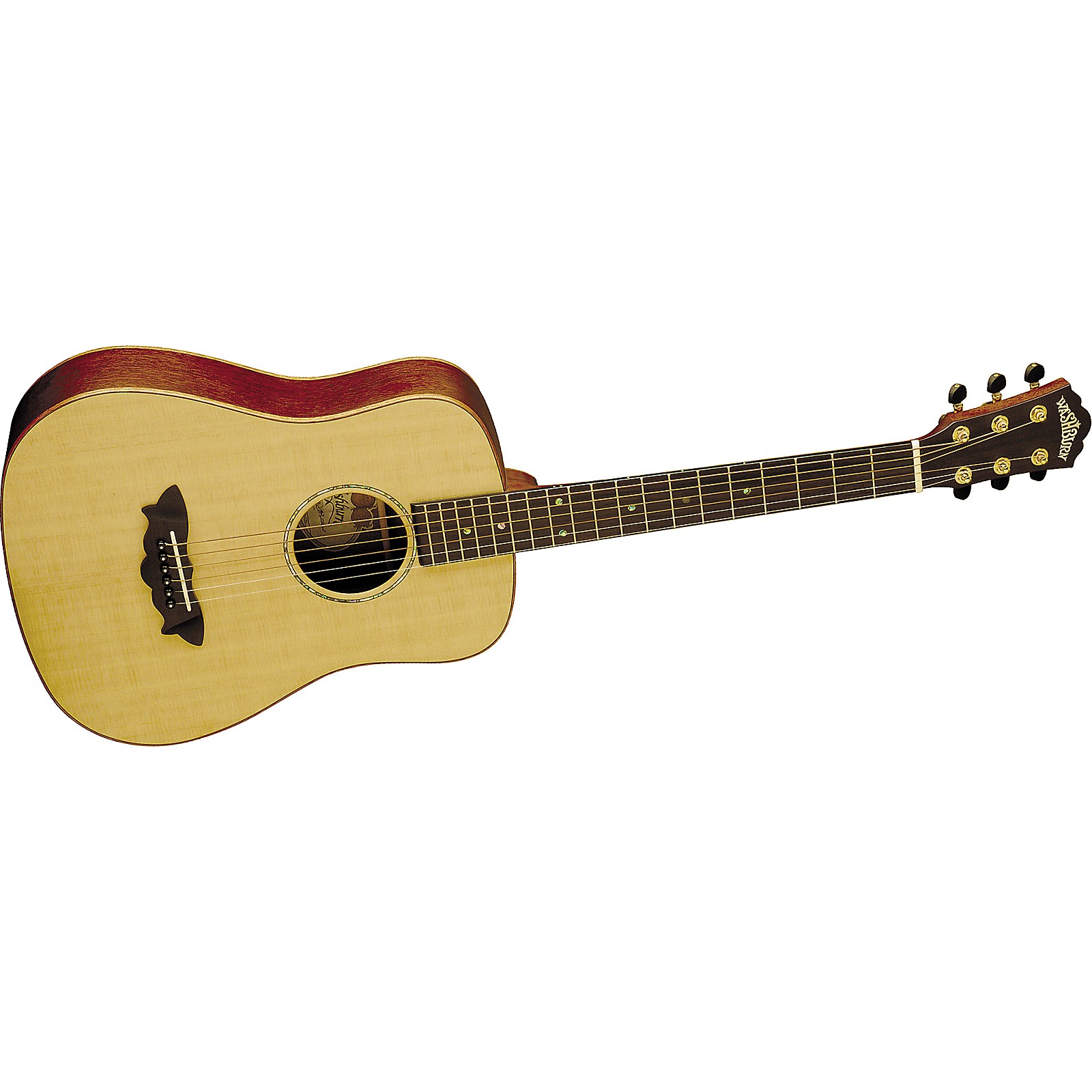 Washburn B52SW Acoustic Travel Guitar w/case Musician's Friend