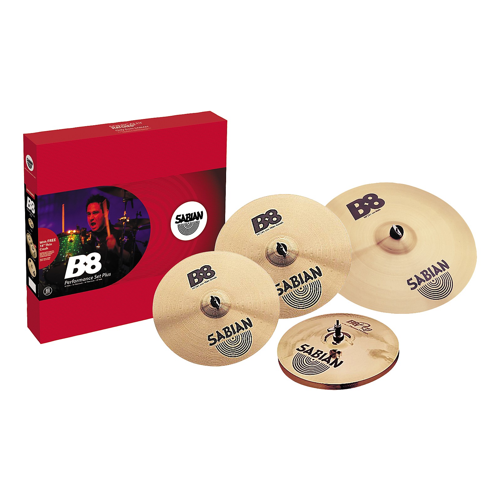 Sabian B8 Performance Cymbal Pack with Free 18" Crash Musician's Friend