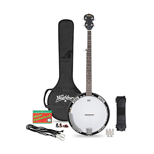 Washburn B8K-A Americana 5-String Resonator Banjo Pack Condition 1 - Mint