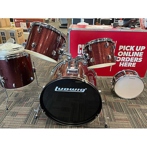 Ludwig BACKBEAT Drum Kit Wine Red Sparkle