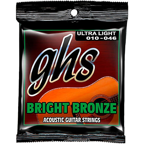 GHS BB10U 80/20 Bronze Ultra Light Acoustic Guitar Strings