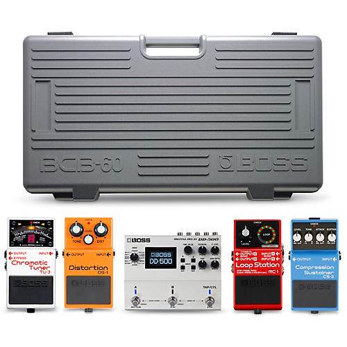 BCB-60 Pedal Board Players Pack with TU-3 Chromatic Tuner, DS-1 Distortion, RC-1 Loop Center, CS-3 Compression Sustainer and DD-500 Digital Delay Effects Pedals