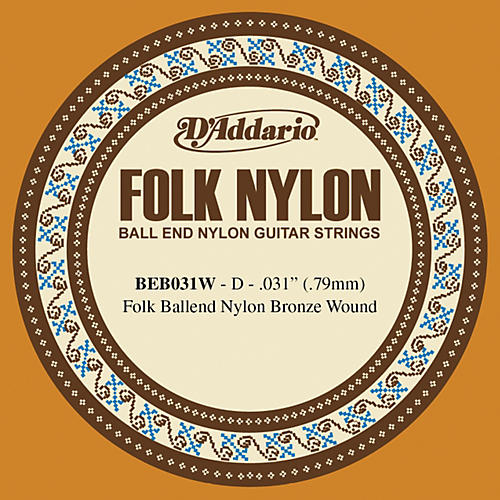 BEB031W Folk Nylon Single Ball End Acoustic Guitar String