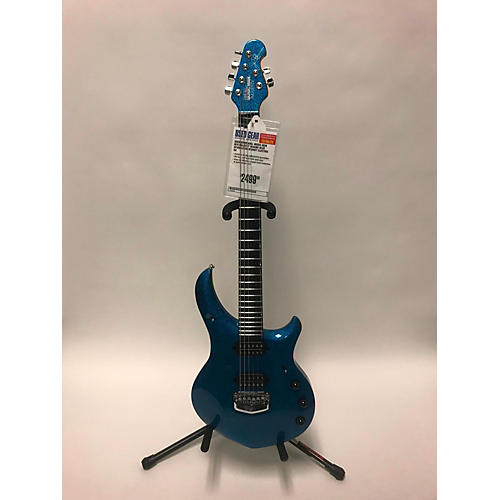 Ernie Ball Music Man BFR Majesty Solid Body Electric Guitar Marine Blue Sparkle