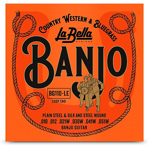 LaBella BG110 Banjo Guitar Strings With Loop Ends