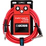 BOSS BIC-10 Straight to Angled Instrument Cable - 10 ft. Red