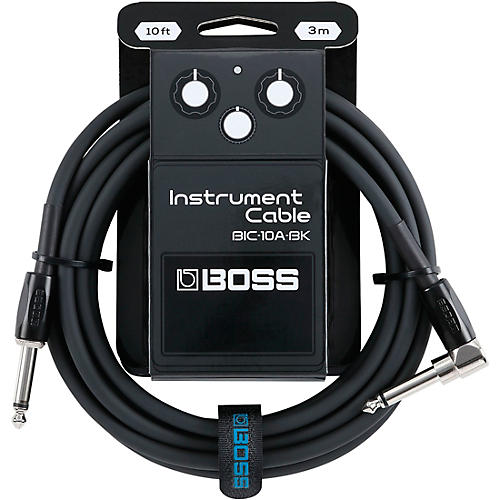 BOSS BIC-10 Straight to Angled Instrument Cable 10 ft. Black